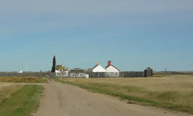 Fort Battleford National Historic Site from the park gate