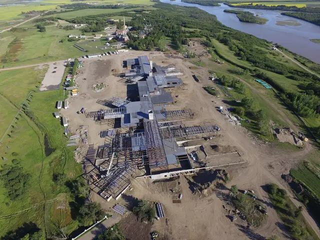 New Saskatchewan Hospital under construction beside the river