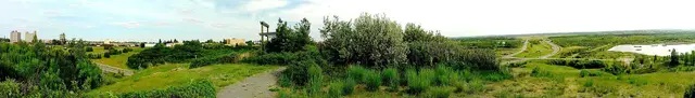 Panorama from King Hill over North Battleford and the valley